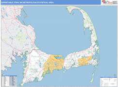 Barnstable Town Metro Area Digital Map Basic Style